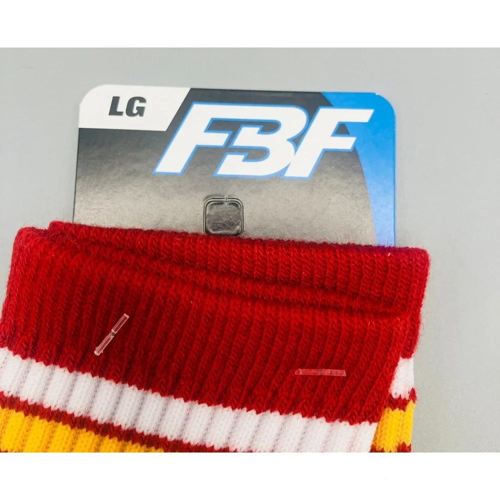 For Bare Feet FBF USC Trojans Crew Socks Red/Yellow‎ Men's LARGE 10-13 New